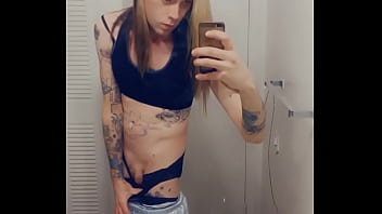 Hot Tranny Touching Her Clitty