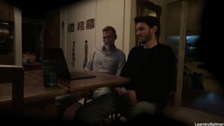 Watch me jerk off to my granddad's big dick while stroking his ass!