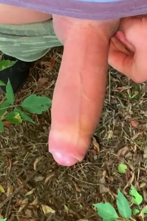 Twink Jerks Faster and Slower, Faster and Slower... Then Cums Outdoor