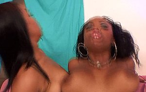 Hot black threesome with 2 chicks and a guy