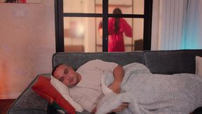 Watched Stepmom Changing Through the Glass Door - She Caught &mdash;  Seduced Me and Fucked Me