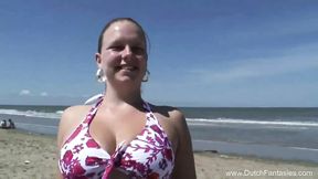 Chubby Dutch Fucked On The Beach