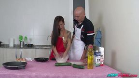 Fucking Aris Dark�s perfect ass while we cook part 1