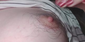 Playing with My Hairy Nipples