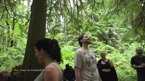 Slutty wife gets group creampie on hiking session
