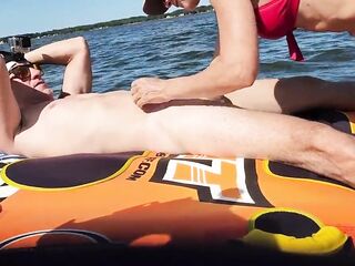 HAWT brawny pair have SEX on a jetski in the midst of a lake