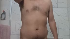 Dancing in the bathroom and moving my whole body