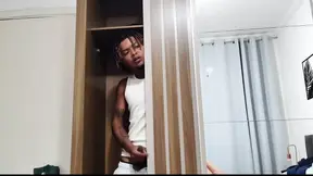 My boyfriend′s Friend Hiding in the Closet - milf Taught the Innocent Boy to Fuck