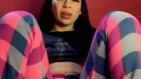 Nataly Farting In Checkered Pants While Sitting Down