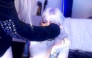 Goth emo teen gets   on webcam for money