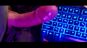 awesome cumshot on my keyboard, handsome dick...