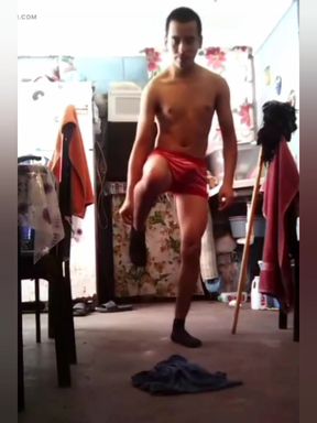 Jesus in boxers on the beach Baghdad video recorded in 2017