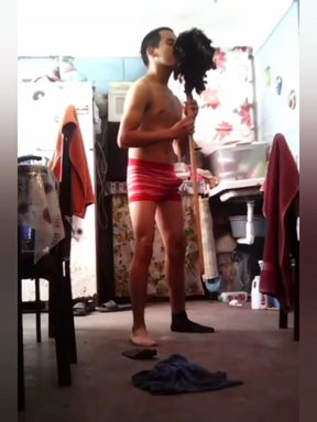 Jesus in boxers on the beach Baghdad video recorded in 2017