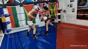 Blonde Bomber vs Lethal Lily - Real Sparring in the UK Boxing Ring! (Windows Media)