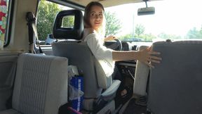 Michelle’s High Heel Pedal Play: Driving an Old Van Forward & Backward (HD quality)