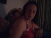 White milf smoking and watching TV