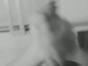 big handjob for big dick in the bathroom with techno in the background