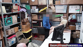 ShopliftersPunished.com - Horny blonde teen Madison Hart plowed deep by mall security dude cock