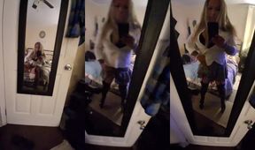 Blonde sissy gets face fucked by big dick amateur