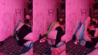 Watch as this sissy femboy gets his ass destroyed by a magic wand and moans with pleasure