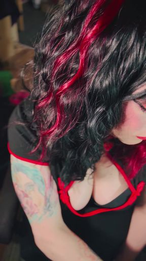 Miss Tina Snua Would Love To Smoke With You - Smoking A Cork cigarette With Match Light Up