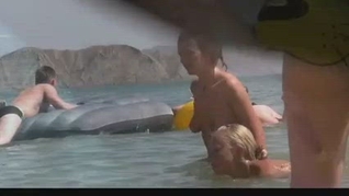 Watch this slender Russian teen sunbathing