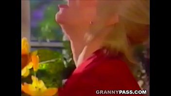 Blonde Grandma Gets Pounded On The Table