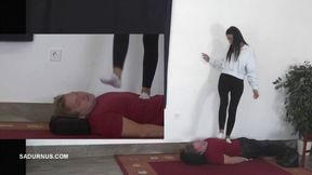 Under the feet of Mistress Natasa wmv Picture in picture Sock
