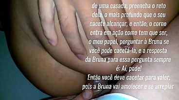 Brazilian Bruna Silva Hotwife in classic First Anal at the Swing house subtitled