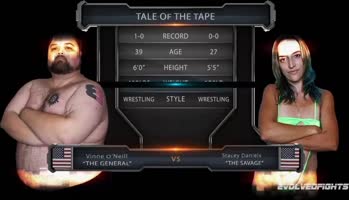 Vinnie Oneill's Nude Wrestling Battle with Stacey Daniels Turns into a Sizzling Sex Fight