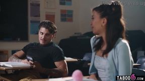 After School Encounter: Young Couple's Steamy Lesson with Their Tutor