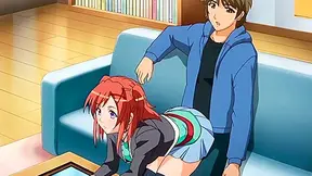 Stepbrother Gets A Boner When Stepsister Sits On Him - Hentai [subtitled]