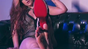 the hot redhead orange girl asked me to fuck her little feet