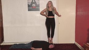 Sophie Black Leggings & High Heels Head Trample (4K)