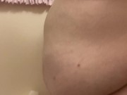 Fat man shows off body for daddy/mommy