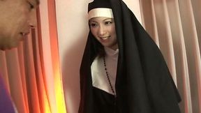 Naughty Nun Rika Sakurai gets her ass hole vibrated