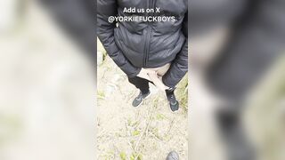 2 Chav Twunks Masturbate Outdoors