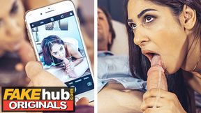 FAKEhub - Indian Desi hot wife MILF filmed taking cheating husband&#039;s thick cock in her hairy pussy by cuckold