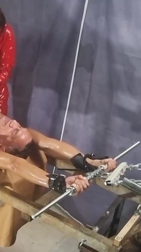 Jaw-dropping moment from &quot;Lady Liana&#039;s CBT and Fetish Play with Martin on the Rack&quot;