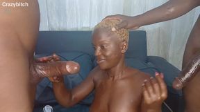 Ebony amateur slut gangbang video