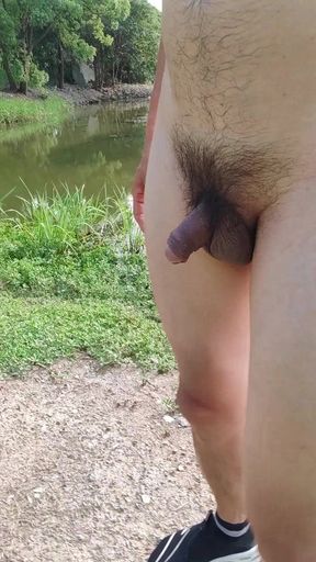 Nude Walks in the Park Peeing and Masturbating