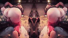 Double trouble tiffany gapping ass on xxl extreme anal dildo