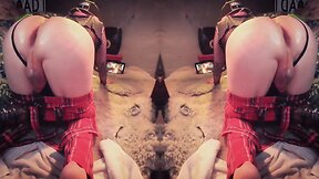 Double trouble tiffany gapping ass on xxl extreme anal dildo