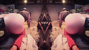Double trouble tiffany gapping ass on xxl extreme anal dildo