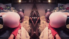 Double trouble tiffany gapping ass on xxl extreme anal dildo