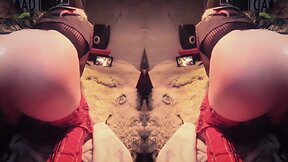 Double trouble tiffany gapping ass on xxl extreme anal dildo