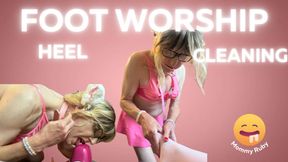 Sissy slut cleans my feet