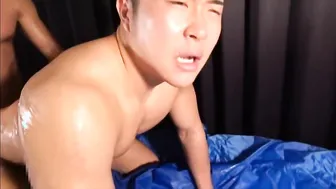 Japanese Muscle Studs Bareback Anal Fuck Session
