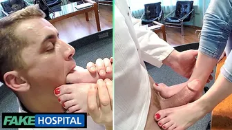 Redheaded Patient Seduces Foot Obsessed Doctor Into Multiple Explosive Orgasms