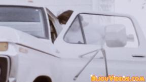 ”Retro gay dude spreads legs for an amazing butt banging”